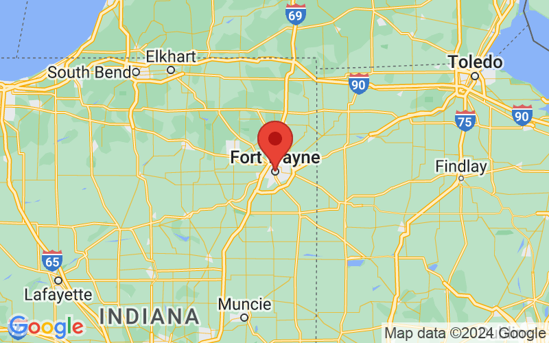 Map of Fort Wayne, Indiana